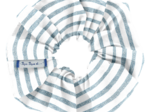 Scrunchie striped blue gray glitter