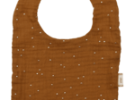 Bib - Baby size gaze pois or caramel