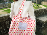 Foldable tote bag petits coeurs