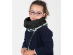 Children fur scarf snood paradis bleu