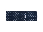 Stretch jersey headband  pois blanc marine