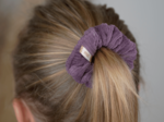 Small scrunchie plum corduroy