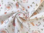 Cotton fabric ex2633 multicolored chickens