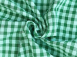 Cotton fabric green mint gingham