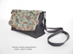 Flap of shoulder bag vert bohème