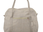 Bowling bag  silver linen