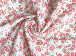 Cotton fabric ex2601 red dotted flowers