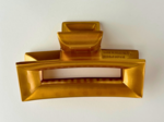 Large Rectangular Hair Clip lacquered gold