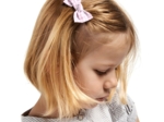 Small bow hair slide pink gingham