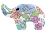 Elephant clip pastel fleuri
