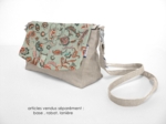 Flap of shoulder bag vert bohème