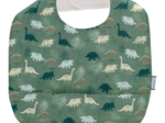 Coated fabric bib jurassic dino