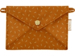 Little envelope clutch caramel golden straw