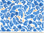 Coated fabric passion bleue
