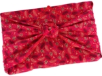 Furoshiki tall 73 x 73 tiges rouges de noël
