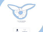 Bunny ear Scrunchie sky blue gingham