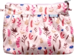 Pleated clutch bag herbier rose