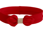 Jersey knit baby headband red