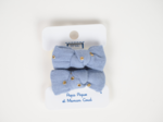 Small Elastics bows gaze pois or bleu baltique