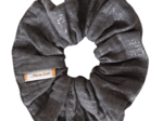 Scrunchie gaze pailletée gris anthracite