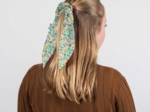 Short tail scrunchie pâquerette vintage