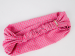 Headscarf headband- child size neon pink gingham