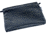 Tiny coton clutch bag navy gold star