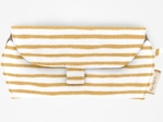 Glasses case rayé or blanc