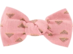 Small bow hair slide powdered gold triangle