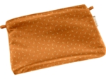 Tiny coton clutch bag caramel golden straw