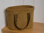 Cooler bag brown large corduroy