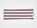 Stretch jersey headband  white eggplant stripe