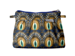 Mini Pleated clutch bag plumes de paon