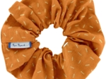 Scrunchie caramel golden straw