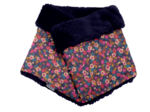 Adult Fur scarf snood hippie fleurie