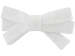 Ribbon bow hair slide white