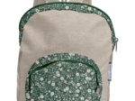 Children rucksack fleuri kaki