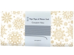 Coupon tissu 50 cm ex2449 ecru gold christmas snowflake