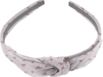 bow headband gray copper triangle