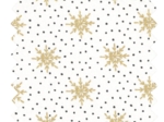 Cotton fabric ex2655 christmas gold snowflakes