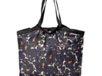 Pleated tote bag - Medium size pensées marines