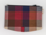 Flap of shoulder bag ruby lurex tartan
