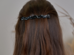  Long Wave Hair Clip pearl black