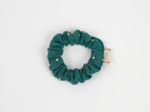 Mini Scrunchie gaze pois or eucalyptus