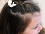 Barrette Baleine  blanc pailleté