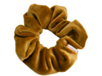 Small scrunchie velours jaune or