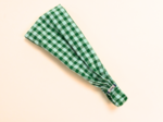 Headscarf headband- child size green mint gingham