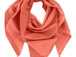 Pom pom scarf coral lurex gauze