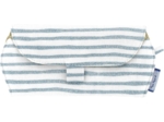 Glasses case striped blue gray glitter