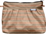 Pleated clutch bag bronze copper stripe 